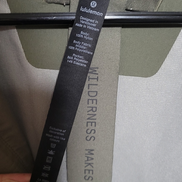 Lululemon mens large green escape and explore rain jacket - Picture 3 of 6